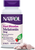 Natrol 3mg Fast Dissolve Tablets Melatonin Strawberry Flavor