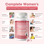Mulittea Myo-Inositol & D-Chiro Supplement for Women - 14-in-1 Liposomal Inositol with Folic Acid,Omega-3 & Multivitamin for Hormone Balance,Support Ovarian,Skin & Mood- 40:1 Vegan 120 Capsules
