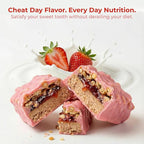 ProtiWise Strawberry Shortcake - High Protein Snack Bars – On-The-Go Snack, 14g Protein, 160 Calories – Gluten-Free, Strawberry Flavor – 7 Count Box