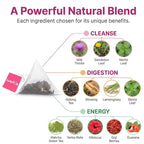 LULUTOX Detox Tea - Herbal Blend with Dandelion, Ginseng, and Ginger - Supports A Healthy Weight, Digestive Health - Vegan, All Natural, Laxative-Free - Peach Flavor (3 Pack x 28 Servings)