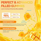 Probiotic Kombucha Gummies Sugar Free Prebiotic Postbiotic Probiotics Gummies with Slippery Elm for Women and Men Bloating Gut Health Immune and Digestive Support - 60 Gummies - 30 Servings