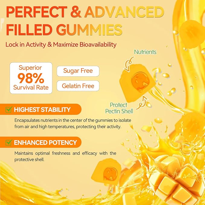 Probiotic Kombucha Gummies Sugar Free Prebiotic Postbiotic Probiotics Gummies with Slippery Elm for Women and Men Bloating Gut Health Immune and Digestive Support - 60 Gummies - 30 Servings