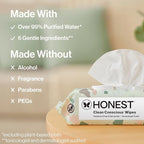 The Honest Company Baby Wipes for Sensitive Skin, Hypoallergenic, Fragrance-Free, Multi-Use, Geo Mood Design, 576 Count (6 Packs of 96)