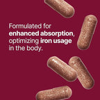 IPS Iron Supplement Capsules 18mg for Anemia - 100-Day Supply of Gentle Non-Constipating Iron for Women & Men