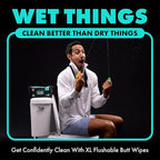 DUDE Wipes Mint Chill Flushable Wipes - Extra-Large Adult Wet Wipes - 1 Pack (48 Count), Travel Pack - Infused with Tea Tree Oil, Vitamin E, and Aloe - Septic and Sewer Safe