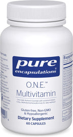 Pure Encapsulations O.N.E. Multivitamin - Once Daily Multivitamin with Antioxidant Complex Metafolin, CoQ10, and Lutein to Support Vision, Cognitive Function, and Cellular Health* - 60 Capsules