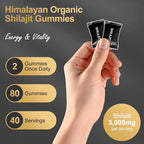 Shilajit Gummies for Men & Women, Rich in Ashwagandha & Gokshura, Fulvic Acid & 85+ Trace Minerals Micronutrient Supplement for Energy & Wellness, 100% Pure Organic Natural - 80 Gummies