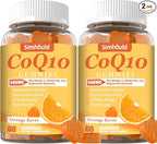 2 Pack CoQ10 500MG Gummies - Plus Omega-3, Magnesium, Vitamin B3 & Zinc - 3X Better Absorption Coenzyme Q10 Supplements for Heart Health, Cellular Energy & Antioxidant, Non-GMO 120 Counts