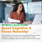 Acetyl L-Carnitine Gummies Sugar Free, Premium L-Carnitine Supplement for Women & Men, ALCAR Supplement for Energy, Muscle, Focus & Brain Support, Gluten-Free, Non-GMO, Vegan, Pineapple Flavor, 60 Ct