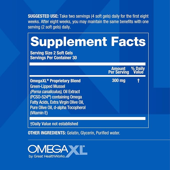 OmegaXL Joint Support Supplement - Natural Muscle/Immune Support, 60 Softgels (2 Pack) & VitaminXL D3 High Potency Daily Vitamin D 5000 IU 125mcg Supplement (30 Softgels)