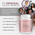 Balance Complex 17-in-1 Vaginal Health 100 Billion Probiotics for Women pH Balance with Cranberry & D-Mannose | Promote Urinary Tract Health for Vaginal Odor & Vaginal Flora, 60 Capsules