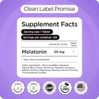 Balancebreens Melatonin 20mg Fast Dissolve Tablets - High Potency, Fast Acting, Natural Sleep Support - Sleep Aids for Adults - Non-Groggy, Drug-Free Formula - 120 Sleeping Pills