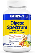Enzymedica Digest Spectrum, Advanced Digestive Enzymes for Women and Men, Supports Digestion and Multiple Food Intolerances, Fast-Acting Formula for Gas and Bloating Relief, 90 Capsules