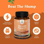 Natures Craft Herbal Thyroid Support Complex - Potent Kelp Iodine Supplement with L Tyrosine, Bladderwrack, Selenium & Pure Ashwagandha for Hormone Balance - Mood & Energy Dietary Pills - 120 Count