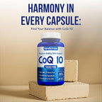 CoQ10 400mg Capsules | Vegan Friendly Coenzyme Q10 400mg per Serving from Easy Absorption Ubiquinone Supplement for Skin Heart and Energy Support | Made in the USA in cGMP Facilities (100 Servings)