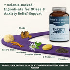 Baker's Botanics Adaptogenic Anxiety Support Mushroom Gummies - Botanicals Blend | Mixed Berry Flavor | Vegan, Gluten-Free, Non-GMO Supplement