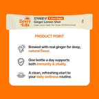 Glow Shine Zesty Life. Pantry-stable Ginger lemon shots | 70.5% Korean ginger & Spain lemon. Travel-ready shots. Balanced with red grapefruit, apple cider vinegar, and turmeric extract. No added sugar or additives. 0.65Fl Oz (Pack of 14)