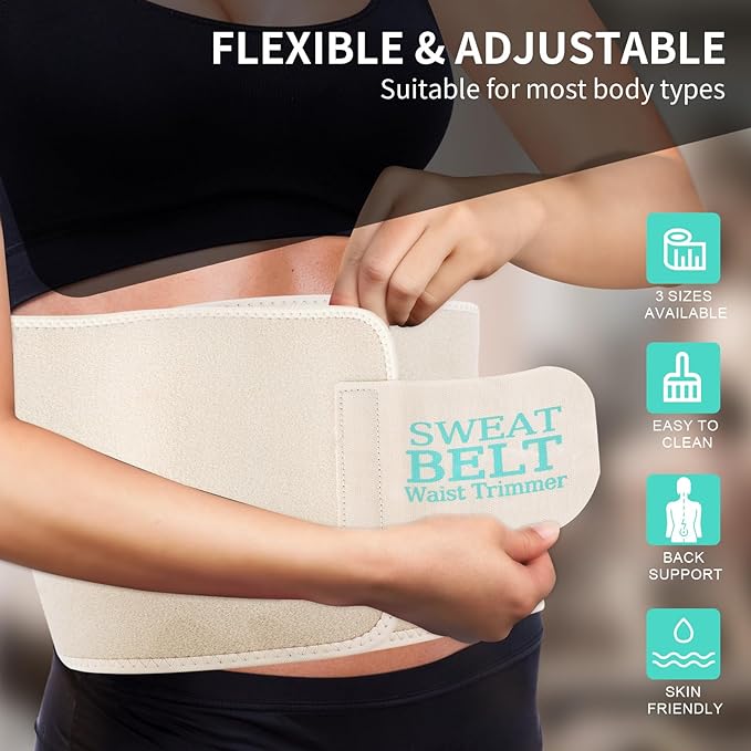 Lisacool Waist Trainer for Women,Waist Sweat Band for Women,Belt for Weight Loss, Belly Band,Stomach Wrap Lumbar Support