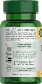 Nature's Bounty Potassium 99mg, Supports Fluid Balance and Muscle Activity, Involved in Normal Heart Function, Potassium Gluconate Dietary Supplement, 1 Per Day, 100 Vegetarian Caplets (Pack of 3)