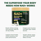 NAD+ Supplement with, Nicotinamide Riboside & Resveratrol 900mg – Anti-Aging Support for Women & Men, NMN Alternative, Vegan Non-GMO - 100 Capsules