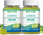 Citrus Bergamot Gummies 3000mg, Bergamot Supplement for High Cholesterol, Cholesterol Lowering Supplement for Heart, Immune System & Anti-Aging, Sugar Free Vegan 120 Gummies