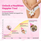 Her Juicy Feminine Probiotics Gummies with Slippery Elm Supports pH Balance Gut Health & Immune System Promote Vaginal Health for Women 40 Pineapple Gummies