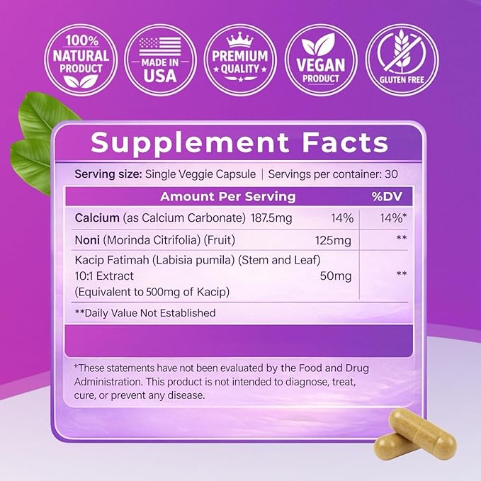 Yoni Balance Vaginal Pills – 30 Count | Natural Vaginal Rejuvenation & Moisturizer for Dryness | Kacip Fatimah Formula – No Gel or Cream Required