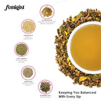 Femigist Balancing Brew Hormone Tea for Women, Loose Leaf Herbal Blend with Raspberry, Spearmint, Licorice, Nettle, PMS Relief, PCOS Cycle Support, Caffeine-Free Fennel Menstrual Cramp Tea