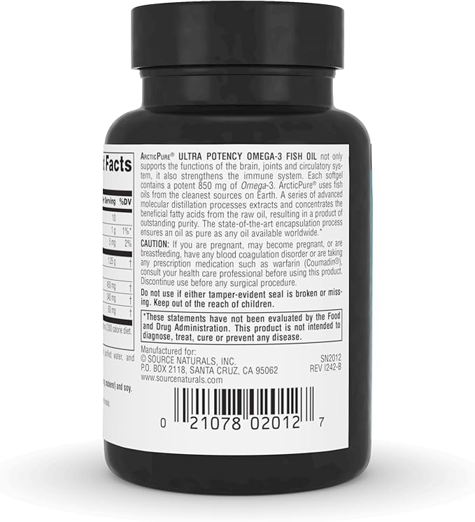 Source Naturals ArcticPure Ultra Potency 850 mg Omega-3 Fish Oil - 30 Softgels