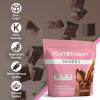 Flat Tummy Shakes - Chocolate, 20 Servings – Post GLP-1 Protein Supplement, High Protein, Zero Sugar, Keto-Friendly Meal Replacement with Clinically Studied Morosil®