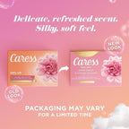 Caress Beauty Bar Soap For Women, Daily Silk With Silk Extract and Floral Oil Essence Moisturizing Body Soap for Silky, Soft Skin, 3.75 oz, 2 Bath Bars