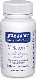 Pure Encapsulations Melatonin 20 mg - Not Intended for Sleep Support - for Immune System & Healthy Cells - 99.5% Purity Melatonin - Gluten Free & Non-GMO - 60 Capsules