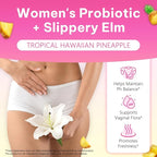 Vaginal Probiotics for Women Gummies, Women's Probiotic Gummies for Feminine Wellness - Daily Balance & Support, PH Balance, Hawaiian Pineapple Flavor, 60 Count