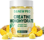 NSF Certified Creatine Gummy 5g - Creatine Monohydrate Gummies for Men & Women, Creatine Monohydrate for Muscle Strength, Muscle Builder, Energy Boost, Pre-Workout Supplement(120 Count)-Pineapple