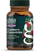 Gaia Herbs Cranberry Concentrate - Traditionally for Helping to Maintain Urinary Tract Health* - Made with Cranberry Fruit Juice Extract - 60 Vegan Liquid Phyto-Caps (60 Servings)