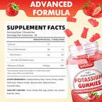 softbear Potassium Gummies for Adults, Sugar Free Potassium Chloride Gummies 1200mg Support Leg Cramps & Electrolyte Balance High Potency Potassium Supplement, Strawberry Flavor 120 Count