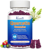 Quercetin with Bromelain Gummies, Quercetin with Vitamin C Zinc & Elderberry for Immune System & Allergy, Chewable & Vegan Gummies, 60 Cts