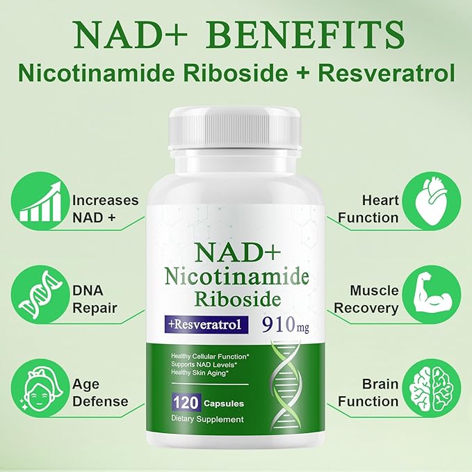A r b c r n 240 Capsules Supplement,Nicotinamide Riboside Resveratrol 910mg for Men and Women, NR Supplement for Energy Anti-Aging Focus