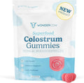 WONDERCOW Colostrum Gummies for Gut Health, Immune Support & Wellness | Natural IgG Whole Bovine Colostrum Supplement, 1,000mg per Serving (45 Gummies (15 Servings), Strawberry Cream)