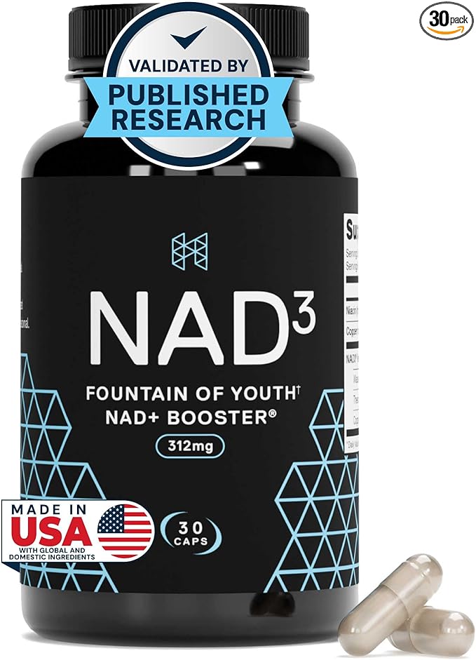 HPN NAD+ Booster – Nicotinamide Riboside Alternative (NAD3) for Men & Women | Anti Aging NRF2 Activator, 312 mg per Serving – Natural Energy Supplement for Longevity & Cellular Health, 30 Veggie Pills