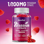 duwhot Potassium Citrate 1000mg Gummies, Potassium Supplement for Adults Women & Men, Support Leg Cramps & Muscle Health, 60 Chewables