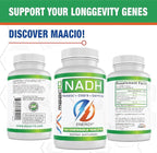 MAAC10 Energy Booster - with NADH, Caffeine & Coq10 Fast Acting Chewable Tablets - Great for Fatigue, Energy & Mental Focus.