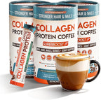 Collagen Peptides Coffee Powder for Weight Loss – Supports Digestion, Bloating, Energy & Focus, Fat Burning, Joint, Skin, Hair & Nails – High-Protein for Women & Men (90 Servings)