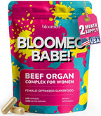 Beef Organ Supplement for Women – Grass Fed Liver, Uterus, Ovary, Heart, Kidney – 30+ Nutrients to Support Hormone Balance, Cycle Health, Energy, Immunity, Skin & Hair – Made in USA & 3rd Party Tested