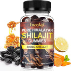 Shilajit Gummies, 60 Count, Himalayan Shilajit for Men and Women, Contain 85+ Trace Minerals, Non-GMO, Natural & Organic, Helps Boost Energy, Focus & Mood, Immune Support
