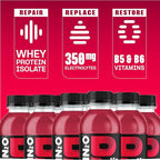 Protein2o Hydration Drink - 2-in-1 Liquid Clear Whey Protein Isolate and Electrolyte Drink - 15g Protein,Vitamins B5,B6 - Post-Workout Recovery - 16.9 Fl Oz - Wild Cherry,(Pack of 24)