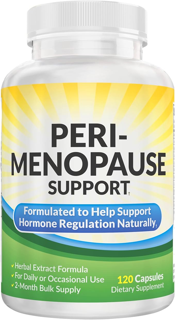 Perimenopause Support (2-Month) Supplement Blend | Women's Health & Hormone Support with 11 Herbs & Extracts | Female Hormonal Balance Supplements | 60-Day Bulk Supply | 120 Capsules