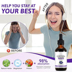 Cortisol Supplement for Women, Cortisol Support Liquid Drops with Ashwagandha, Magnesium & L-Theanine - Supports Stress Relief, Mood & Relaxation - 2.02 fl oz