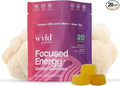 Stay Wyld Organics, Focused Energy+ Mushroom Gummies, 20 Servings, with Lion's Mane & Green Tea - Clean Energy Mushroom Supplement, Mental Focus Gummies, Lions Mane Supplement, Low Sugar & Gluten-Free