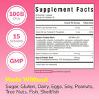 Probiotics for Women 100 Billion CFU 15 Strains, Daily Probiotic & Prebiotic Supplement with Organic Cranberry to Support Vaginal, Digestive, Immune Health, Shelf Stable, 30 Vegan Capsules
